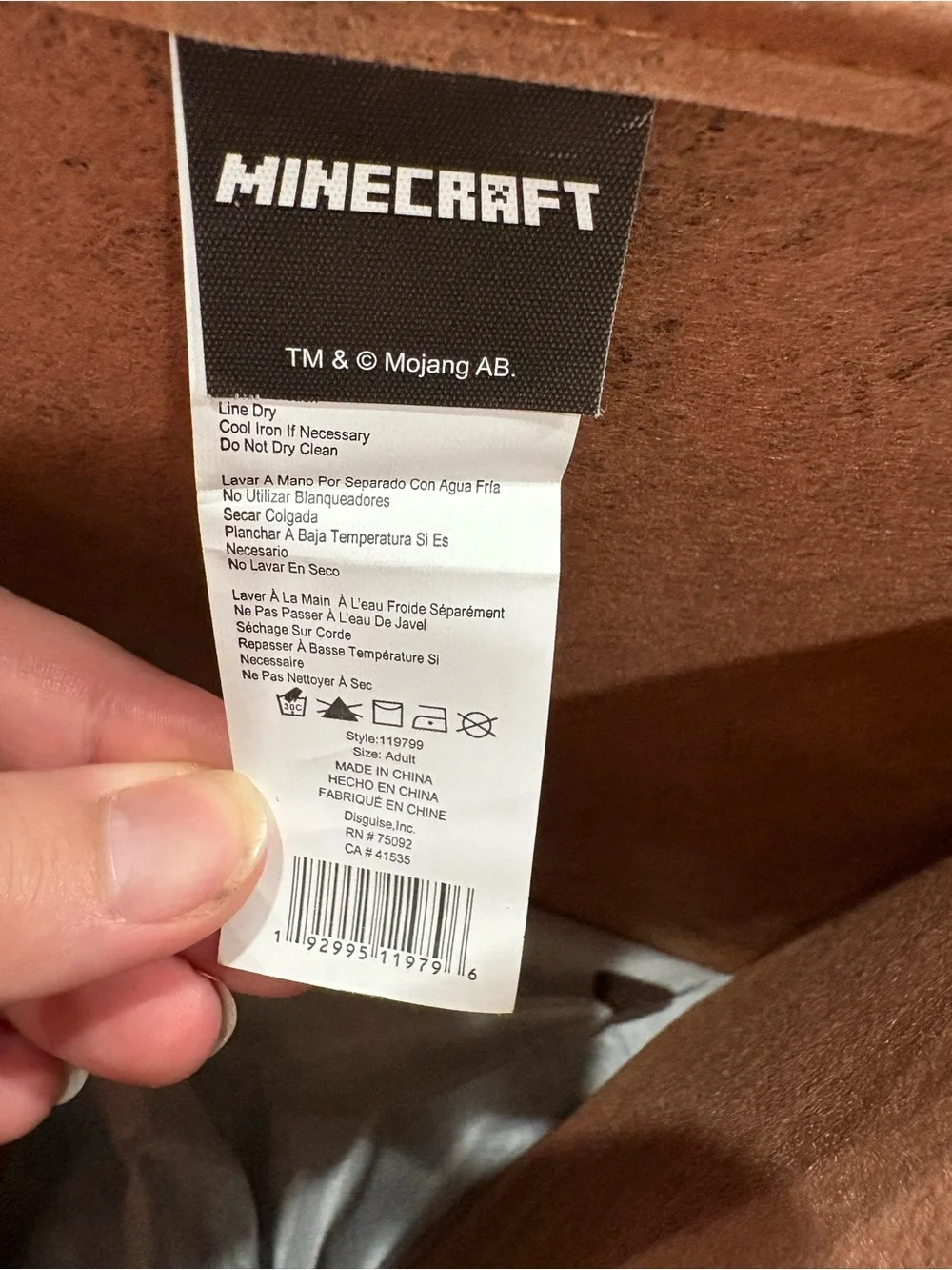Minecraft Steve Block Headpiece Good Condition